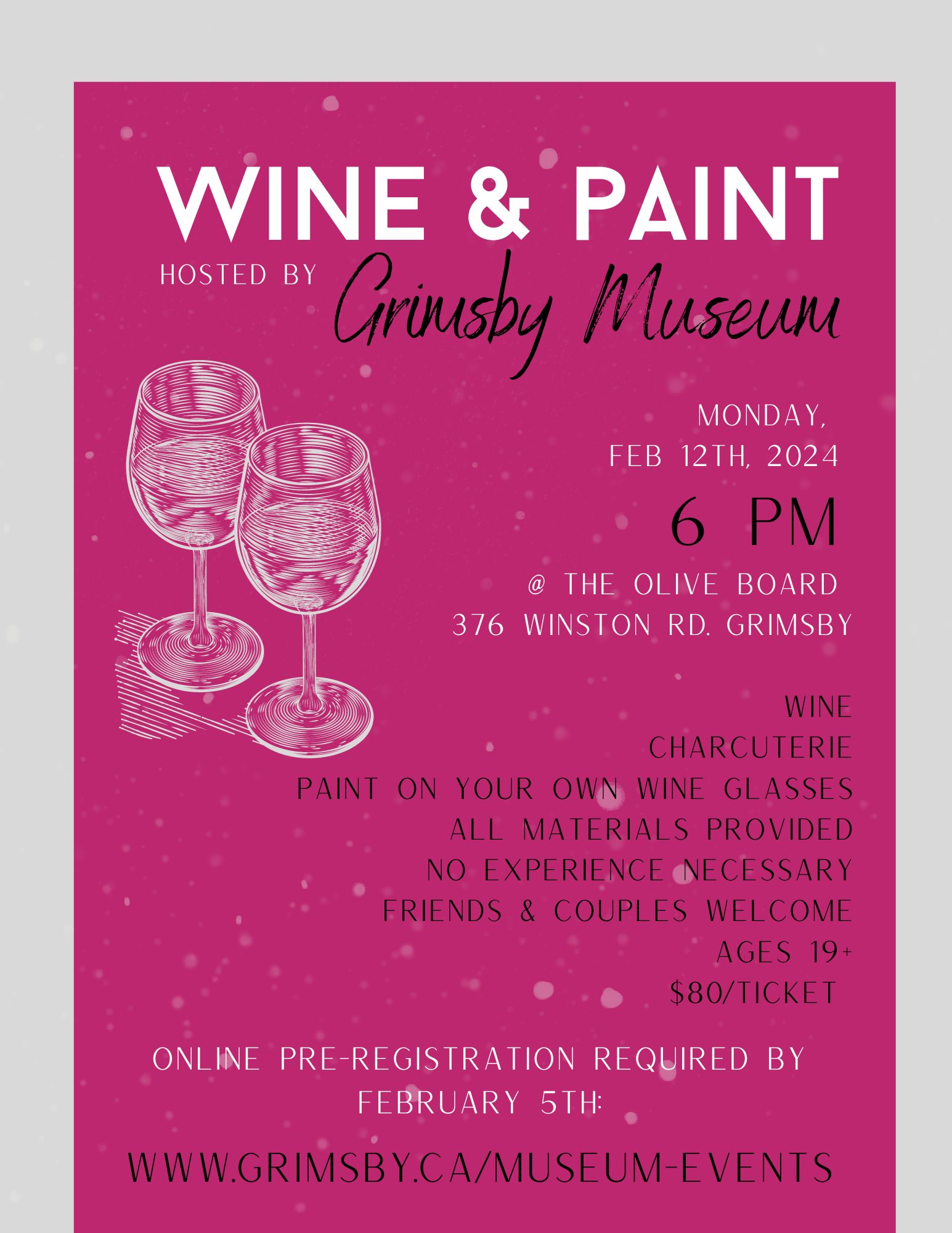 poster for wine and paint